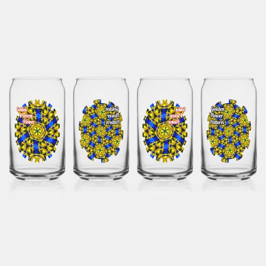 Joli Motif de fleurs dorées (Recto)