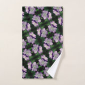 Joli Motif de paire de fleurs de géranium violet (Serviette à main)