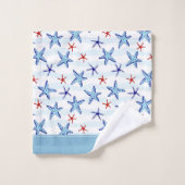 Joli Motif de poisson Starfish de l'océan avec le  (Gant de toilette)
