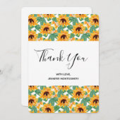 Joli Motif de tournesol Jaune & Merci vert (Devant / Derrière)