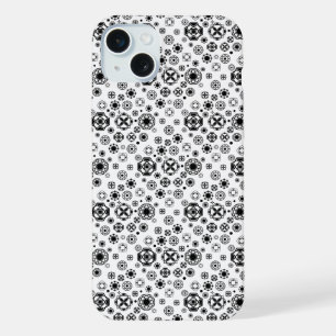 Joli motif décoratif arabesque noir et blanc