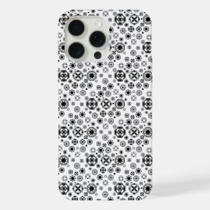Joli motif décoratif arabesque noir et blanc