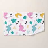 Joli Motif Dinosaure à la main (Serviette à main)