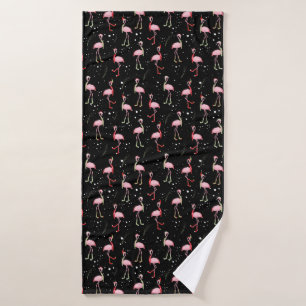 Joli motif flamant rose Noël