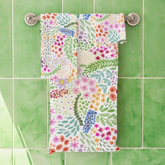 Joli motif floral à l'aquarelle Sprint coloré