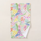 Joli motif floral à l'aquarelle Sprint coloré (Serviette à main)