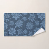 Joli motif floral bleu foncé (Serviette à main)