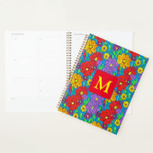Joli motif floral coloré Monogramme (Devant avec enveloppe)