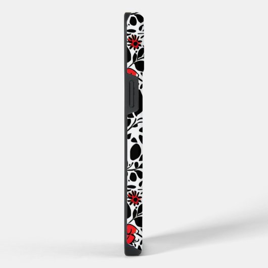 Joli motif floral en rouge, noir et blanc (Côté droit)