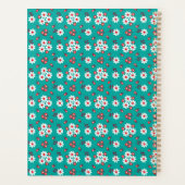 Joli motif floral sur Aqua (Dos)