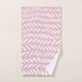 Joli motif pastel herringbone sur carré rose (Serviette à main)
