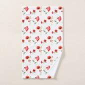 Joli Motif Red Poppies (Serviette à main)