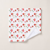 Joli Motif Red Poppies (Gant de toilette)