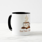 Joli Mug à Café avec Grains de Café et Cannelle (Devant gauche)