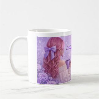 Joli mug à café violet | Cadeau magique féminin