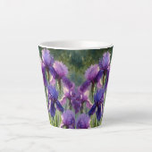 Joli Mug Café / Latte Fleurs Iris Violettes (Devant)