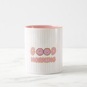 Joli Mug Café Matin Deux Tons Donut