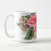 Joli Mug Classique 15oz aux Roses Rouges (Gauche)