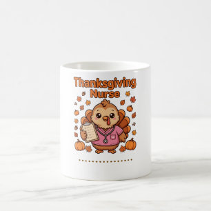 Joli mug de café de Thanksgiving pour infirmière e