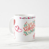 Joli Mug de café Floral Saint-Valentin Joyeux (Devant gauche)