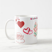 Joli Mug de café Floral Saint-Valentin Joyeux (Gauche)