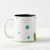 joli mug floral à cactus. (Gauche)