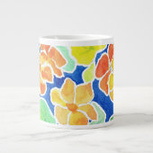 Joli Nasturtiums écarlate et jaune Jumbo Mug (Devant)