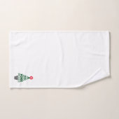 Joli Noël Arbre de Paix Personnalisé Blanc initial (Serviette à main)