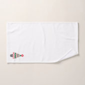 Joli Noël Arbre de Paix Personnalisé Blanc initial (Serviette à main)