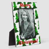 Joli Noël Arbres Ajouter Votre Plaque Photo (Côté)
