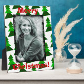 Joli Noël Arbres Ajouter Votre Plaque Photo (Côté)