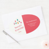 Joli Noël Arbres Rétro Adresse de retour Étiquette (Enveloppe)