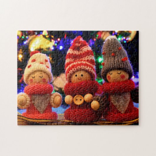 Joli Noël Elfes Ornement Jigsaw Puzzle (Horizontal)