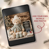 Joli Noël Ours Faire-part numérique Grossesse