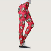 Joli Noël Père Noël Leggings Rouge Graphique (Droite)