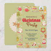 Joli Noël pour les enfants invitation de fête (Devant / Derrière)