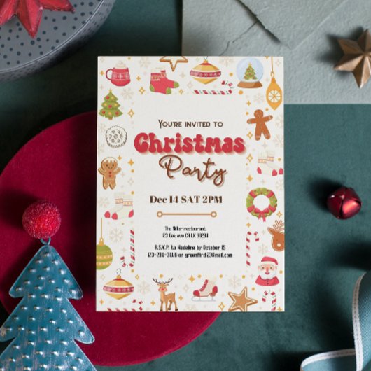 Joli Noël pour les enfants invitation de fête