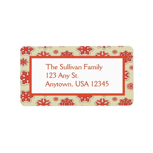 Joli Noël Snowflakes Étiquette de adresse (Devant)