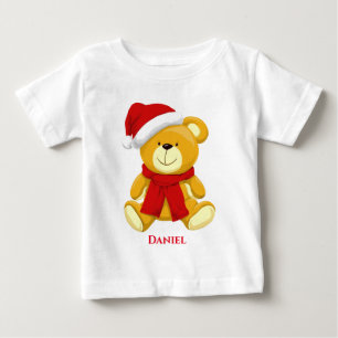 Joli Noël Teddy Bear Père Noël Baby Tshirts