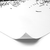 Joli noir blanc vaches de ferme décoration poster  (Coin)