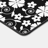 Joli noir fleurs blanches motif (Coin)