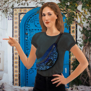 Joli nom de motif floral ombré bleu
