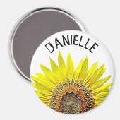 Joli nom de tournesol Magnet personnalisé (Recto/Verso)