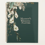 Joli nom Vintage Mariage personnalisé<br><div class="desc">Joli wedding planner personnalisé avec simple.  Robe verte riche. Ajoutez votre nom et customisez ce joli wedding planner pour être le vôtre.</div>