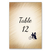 Joli numéro de table vélo rustique (Dos)