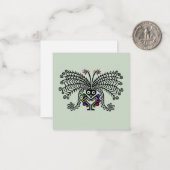 Joli oiseau-chanteur -LyreBIRD - carte de note (Devant/Arrière en situation)