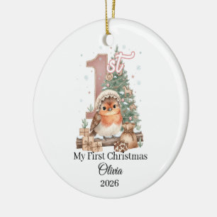 Joli Oiseau Premier Ornement de Noël
