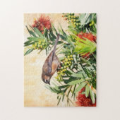 Joli oiseau sur Flower Bush Nature Art Puzzle (Vertical)