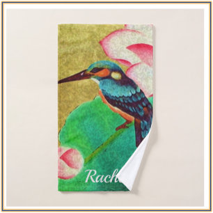 Joli Oiseau Vert & Fleur