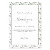 Joli oiseaux et Mariage de colline merci Table Car (Par défaut)